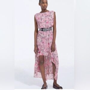 NWT The Kooples High-Low Pink Floral Dress size Kooples 2 / US 6